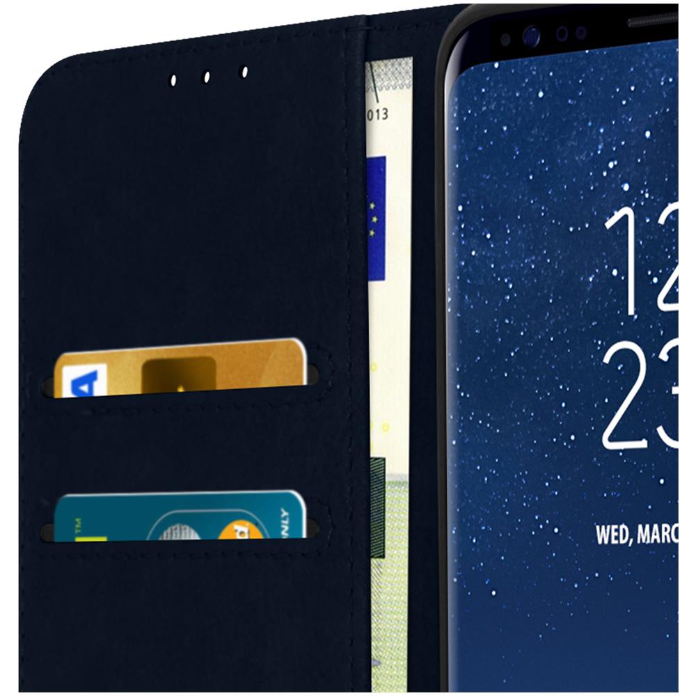 Custodia Per Samsung Galaxy S8, Portacarte E Funzione Supporto Blu Notte - Foto 5