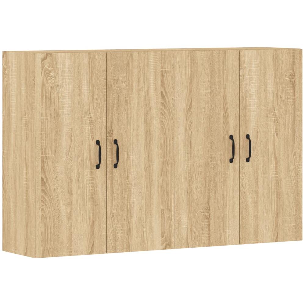 Armadietti A Parete 2 Pz Rovere Sonoma In Legno Multistrato - Foto 2