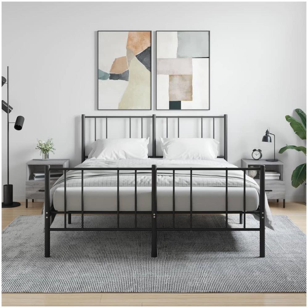 Comodini 2 Pz Grigio Sonoma 40x35x47,5 Cm In Legno Multistrato - Foto 1