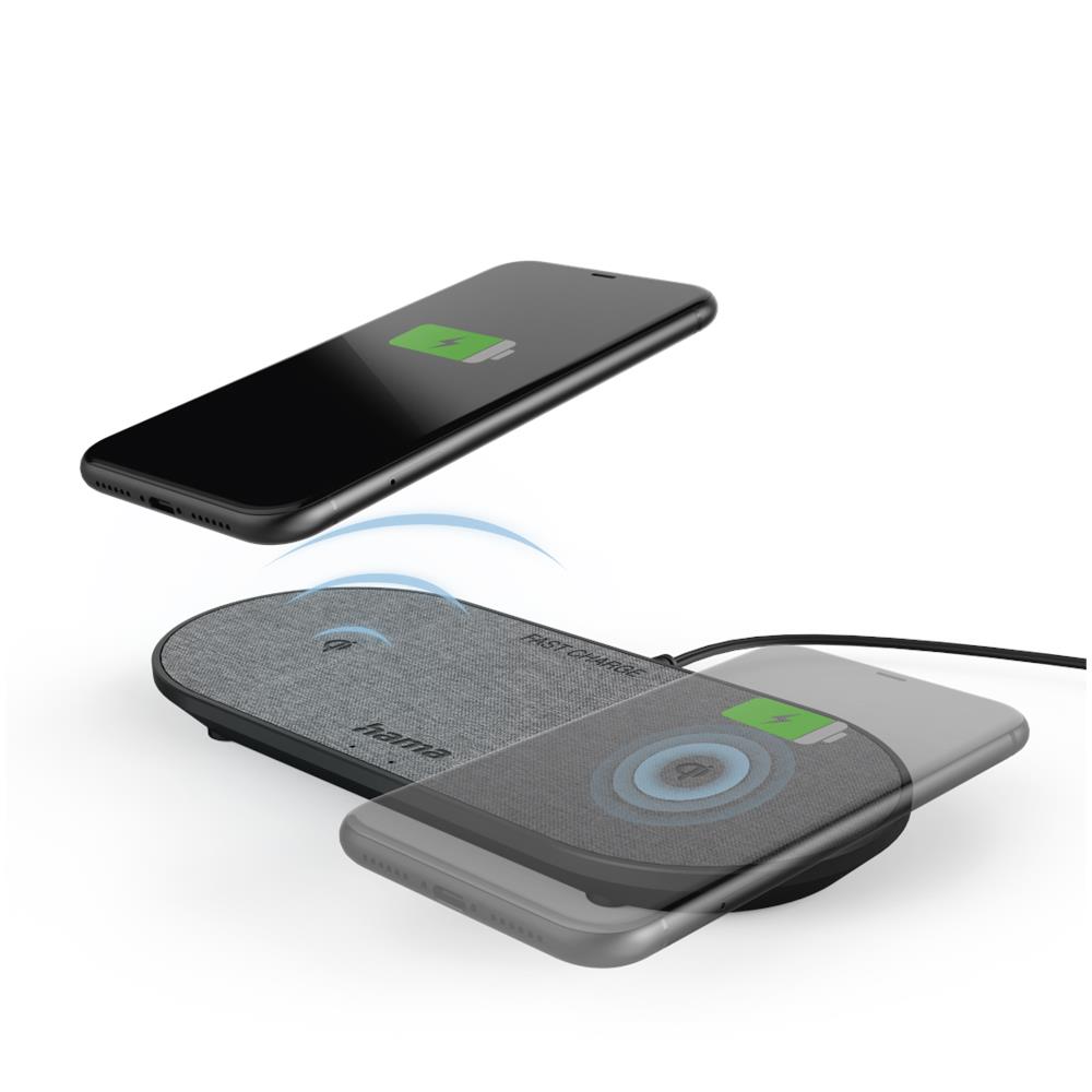 QI-FC10 DUO Smartphone Nero AC Carica wireless Ricarica rapida Interno - Foto 1