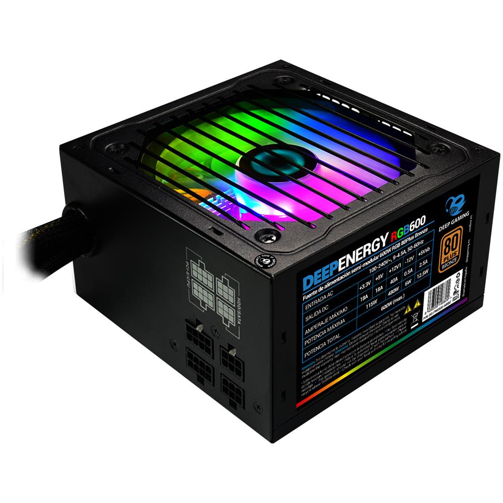 Alimentatore CoolBox DG-PWS600-MRBZ RGB 600W Nero 600 W - Foto 1