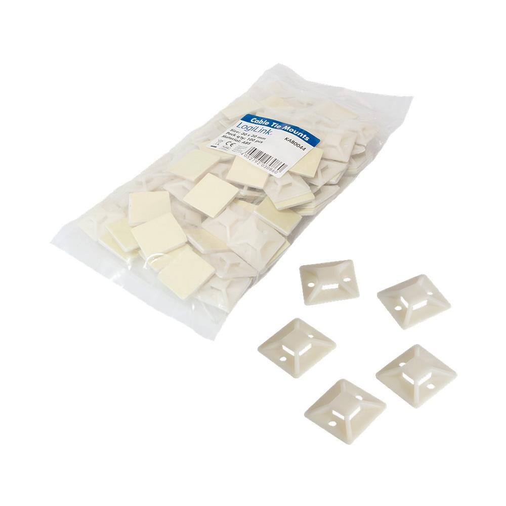 ISWT-103 - Supporto Autoadesivo 30x30mm per Fascette 100 Pz Beige - Foto 4