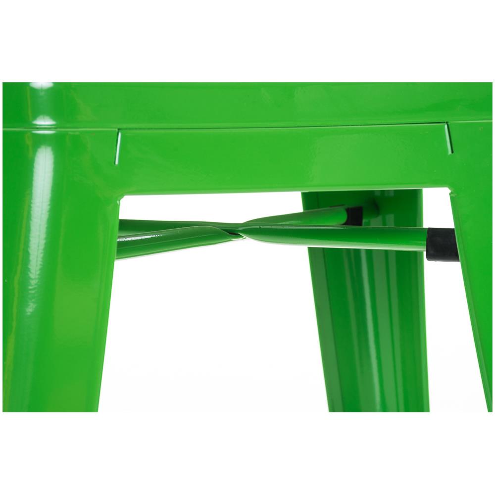 Set 2 Sgabelli Bar Joshua in Metallo I Coppia Sgabelli Industriali Scandinavian Senza Schienale Impilabili I 2 Sgabelli da Bancone H 77 cm Verde - Foto 5