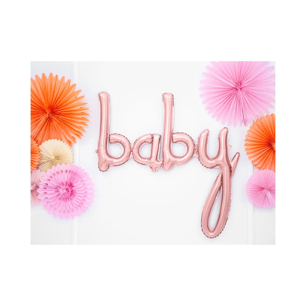 Partydeco - Palloncino Alluminio Baby Color Oro Rosa - Foto 2