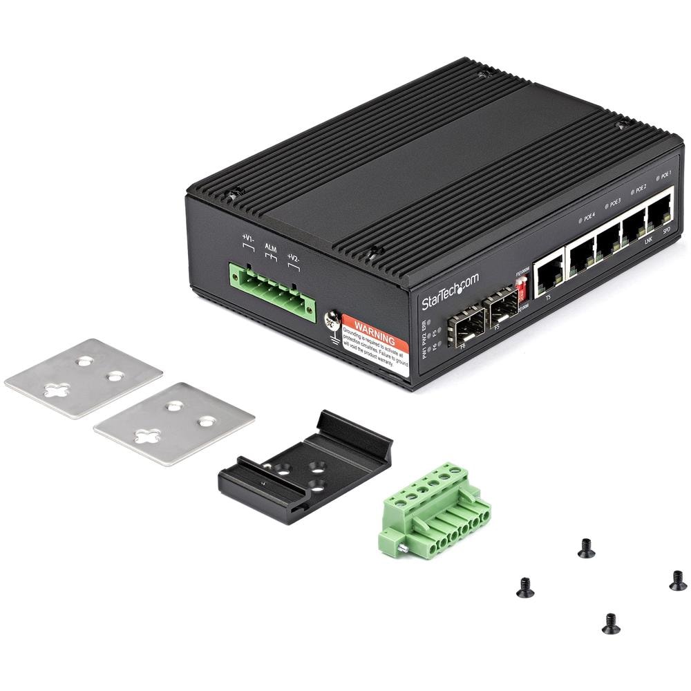 Switch Industriale 5 Porte Gigabit Ethernet Switch - 4 PoE RJ45 - Foto 5