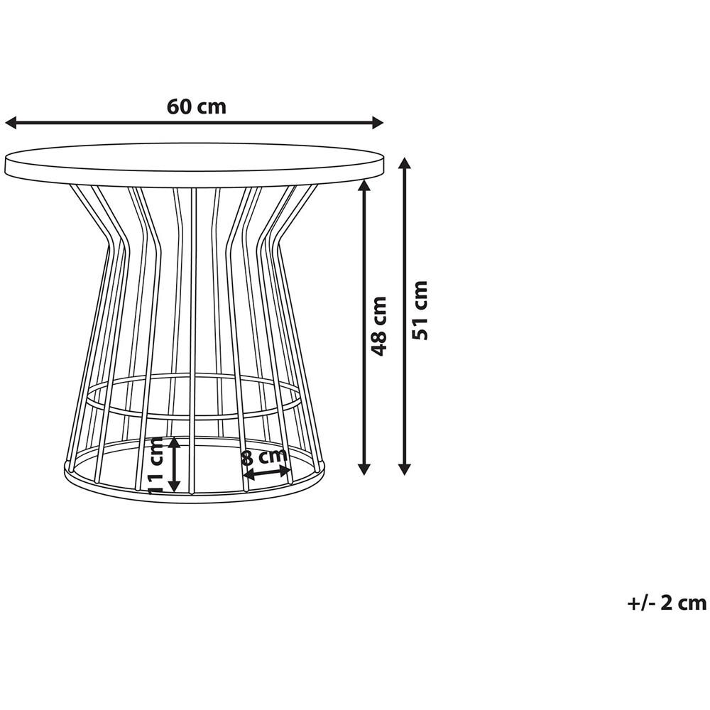 Tavolino Da Caffè Oro Con Effetto Marmo Concan - Foto 2