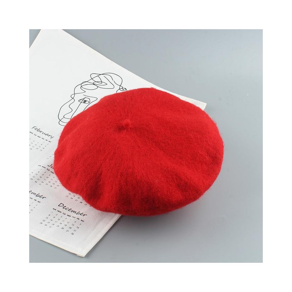 SLOWMOOSE - Berretto Stile Lana Berretto Donna Vintage Primavera Autunno [  rosso / Testa 55-58 Cm] - ePRICE