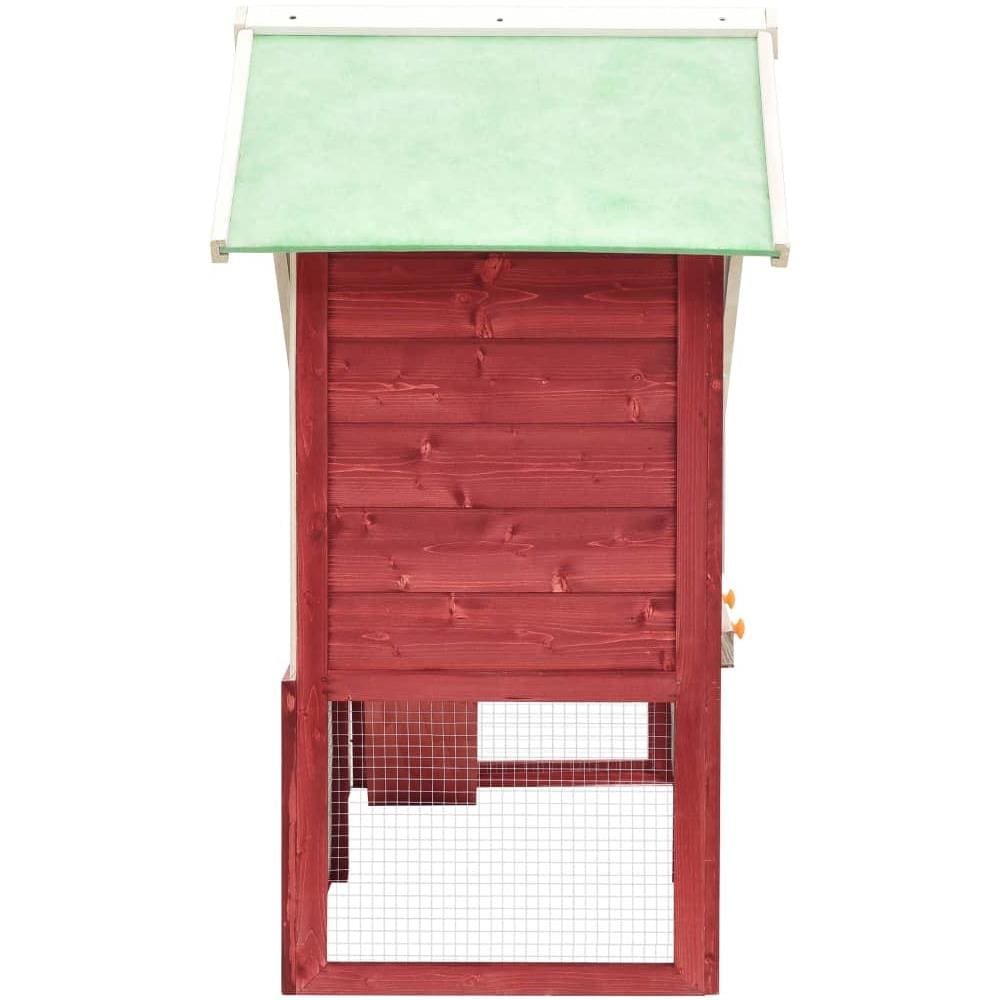 Conigliera Rossa 310x70x87 cm in Legno Massello di Pino e Abete - Foto 3