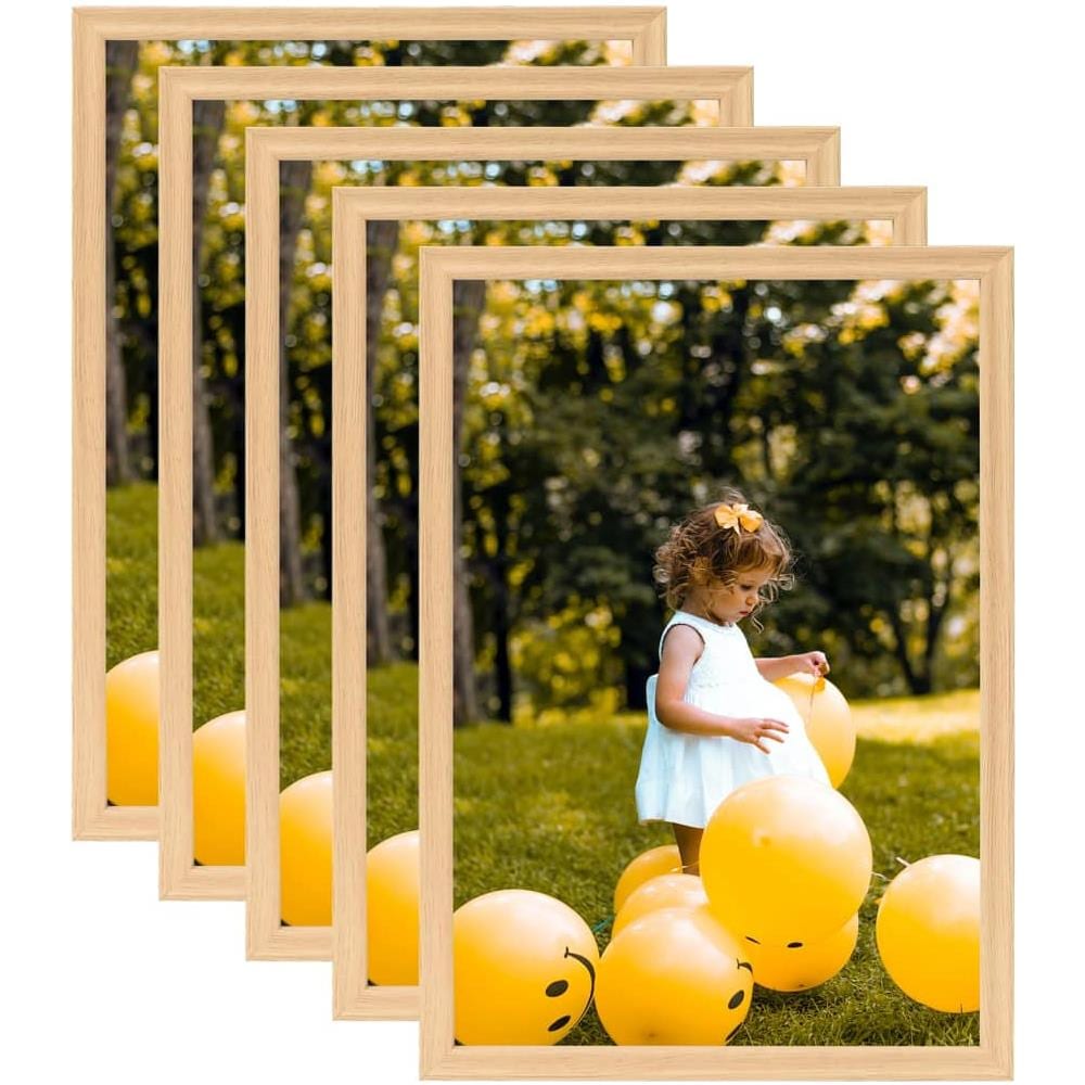 Cornici Foto Collage 5 Pz Parete O Tavolo Rovere Chiaro 70x90cm - Foto 1