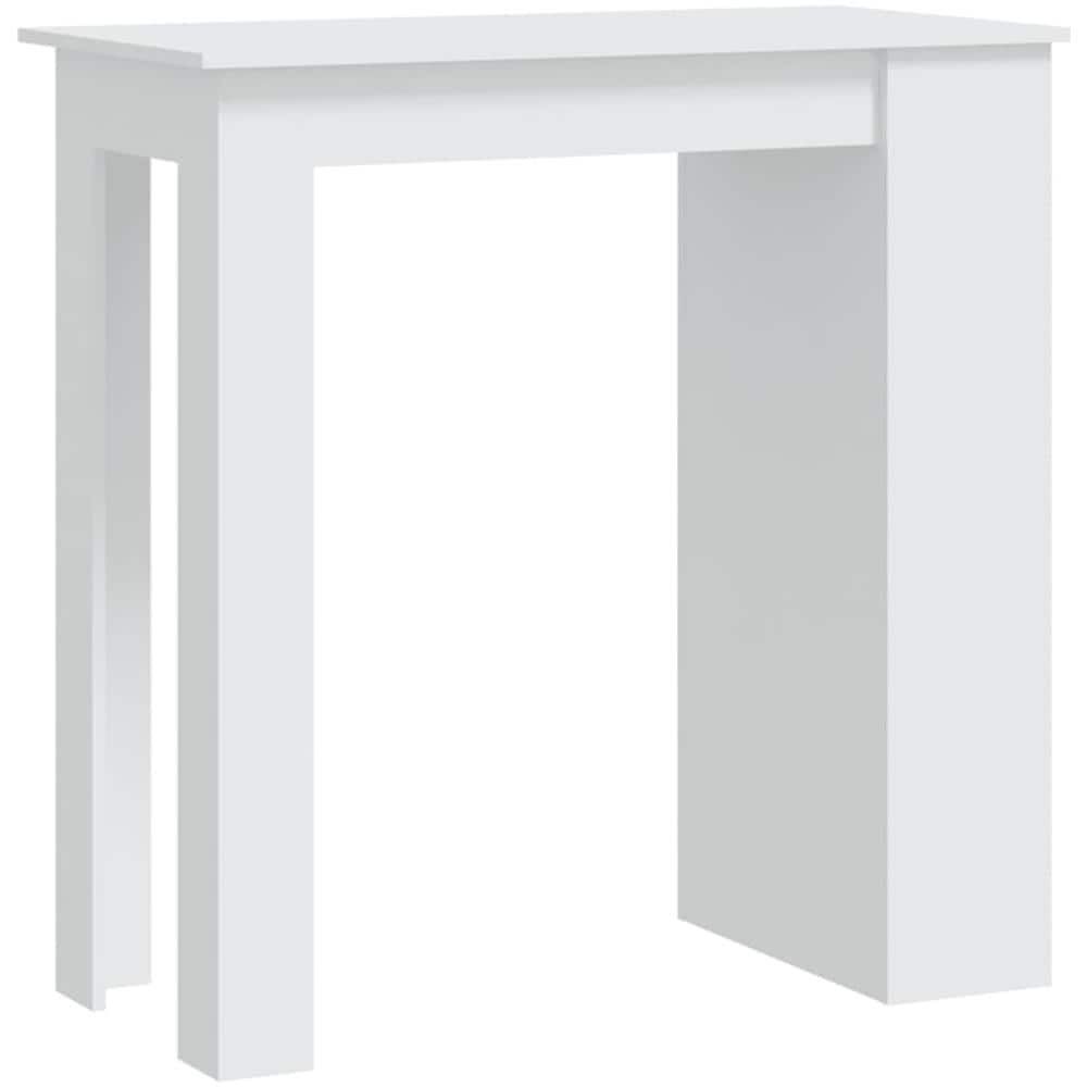 Tavolino da Bar con Mensole Bianco 102x50x103,5 cm Truciolato - Foto 2