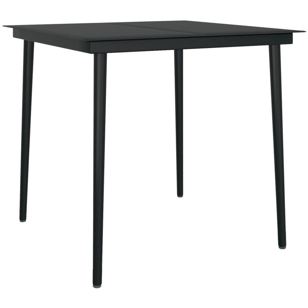 Set Mobili Da Pranzo Per Giardino 3 Pz Nero - Foto 3