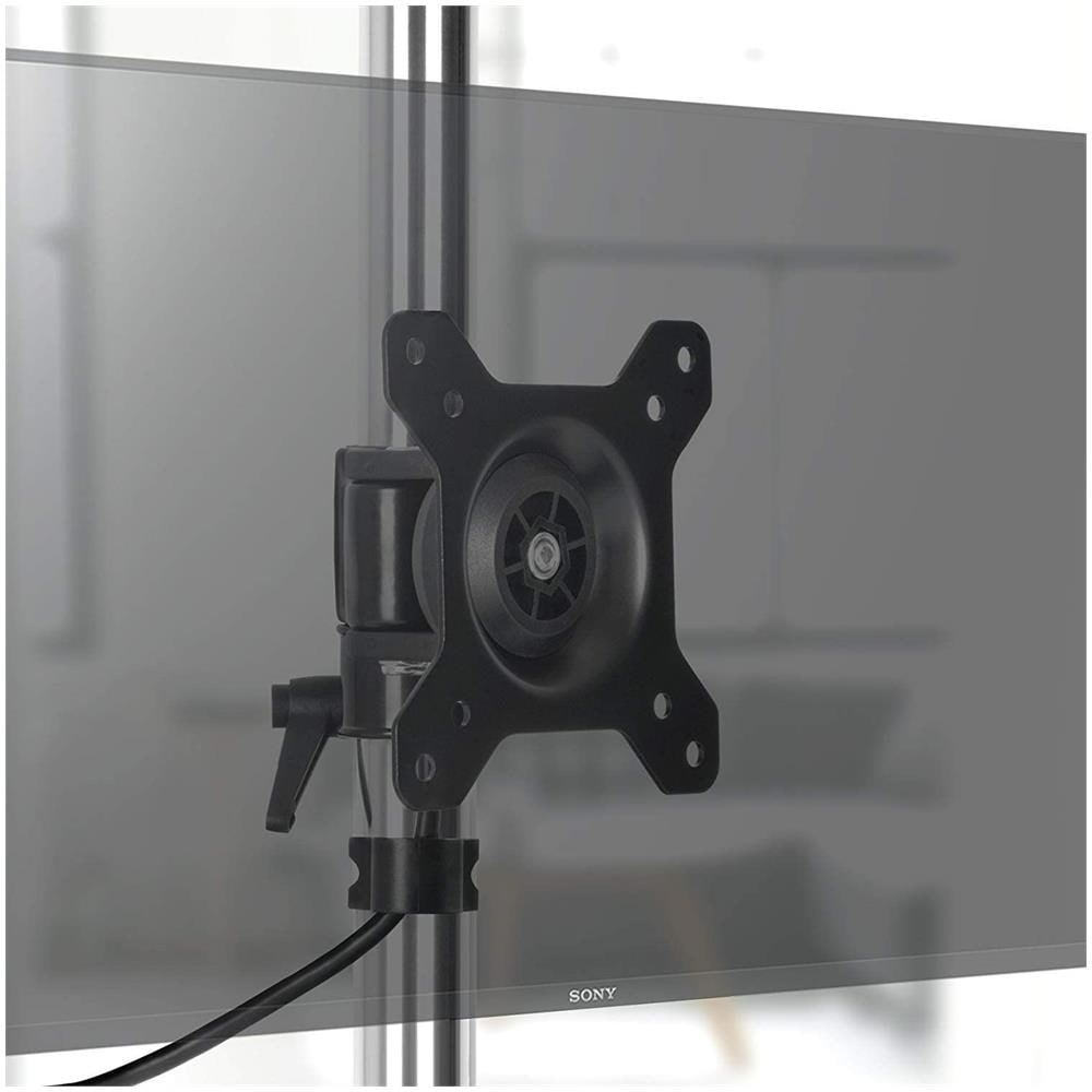 Dm751 Supporto Per 1 Monitor - Base In Acciaio Per Schermi Fino A 24"" - Altezza Regolabile - Guida In Alluminio Per Schermi Fino A 8 Kg - Inclinazione + / -15° - Rotazione Schermi 360° - Foto 2