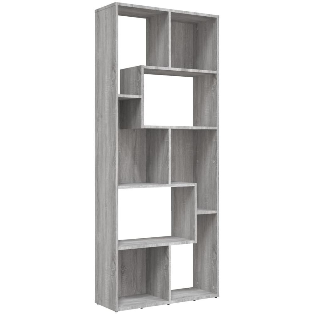 Libreria Grigio Sonoma 67x24x161 Cm In Legno Ingegnerizzato - Foto 2