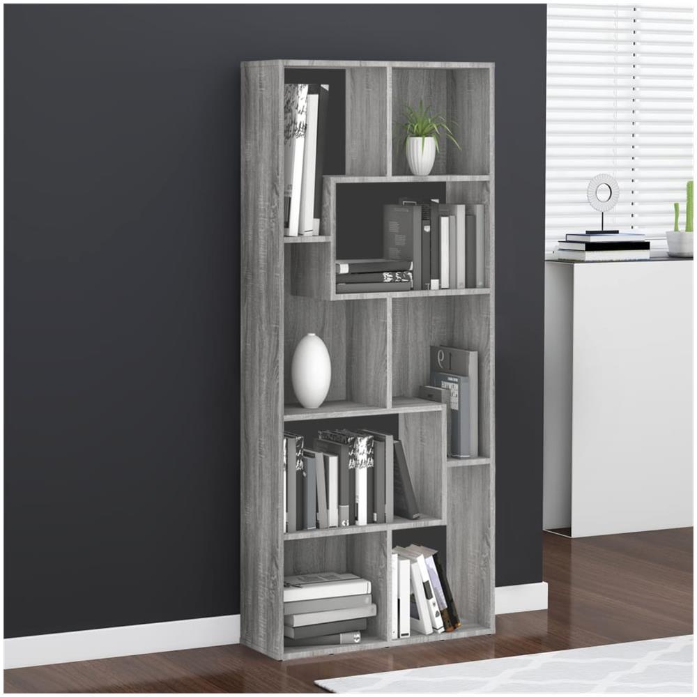 Libreria Grigio Sonoma 67x24x161 Cm In Legno Ingegnerizzato - Foto 1