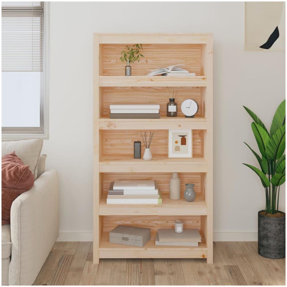 Libreria 80x35x154 Cm In Legno Massello Di Pino - Foto 1