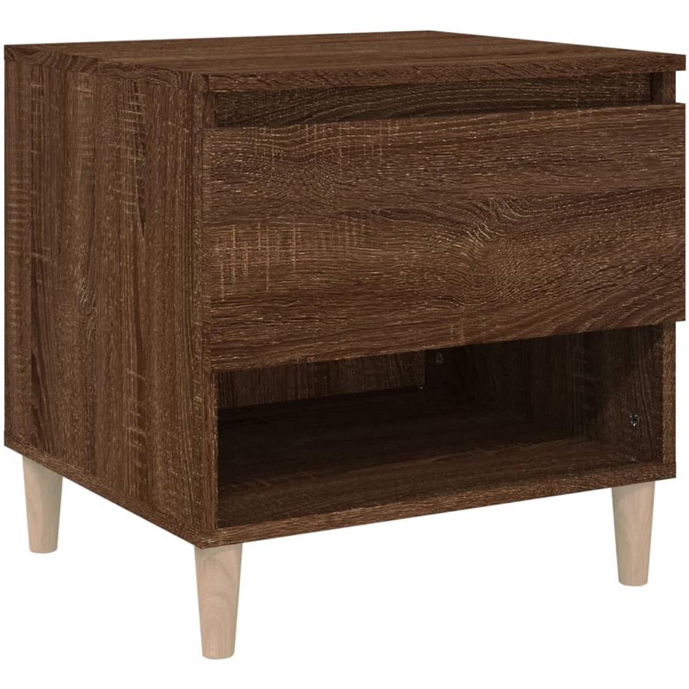Comodino Rovere Marrone 50x46x50 Cm In Legno Multistrato - Foto 2
