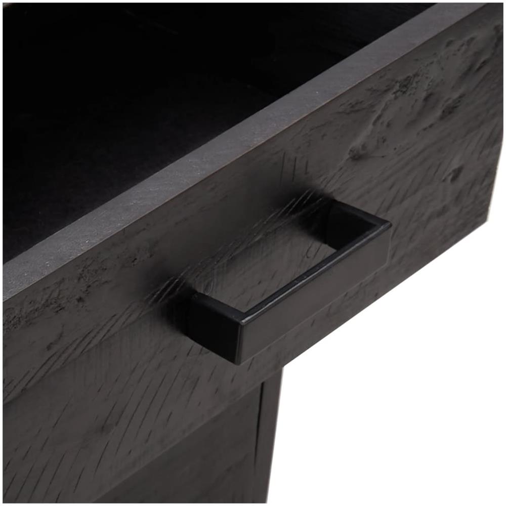 Comodini 2 Pz Neri 36x30x45 Cm In Legno Massello Di Pino - Foto 7