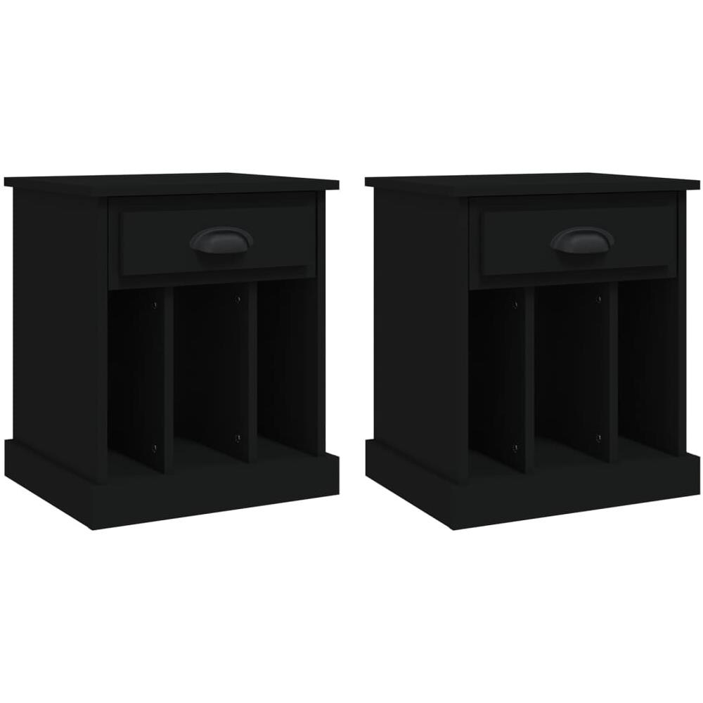 Comodini 2 Pz Neri 43x36x50 Cm - Foto 2