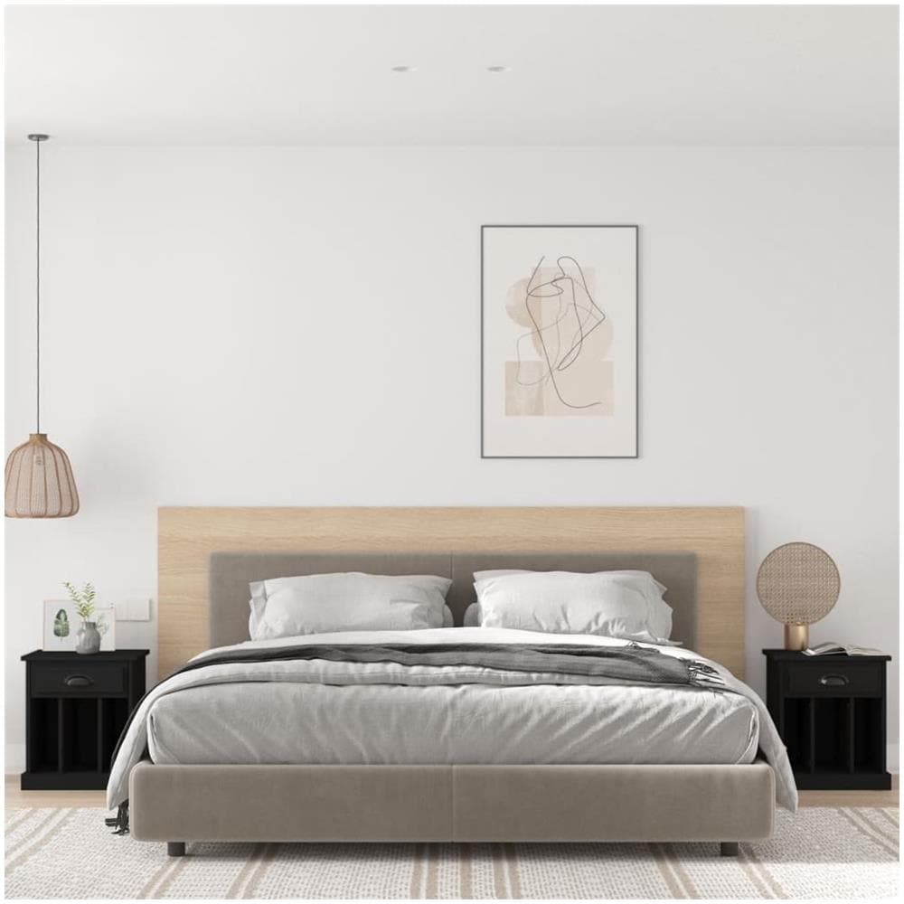 Comodini 2 Pz Neri 43x36x50 Cm - Foto 1