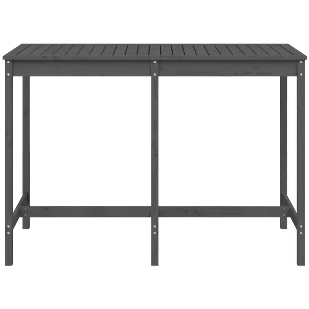 Tavolo Da Giardino Grigio 159,5x82,5x110 Cm Legno Massello Pino - Foto 2