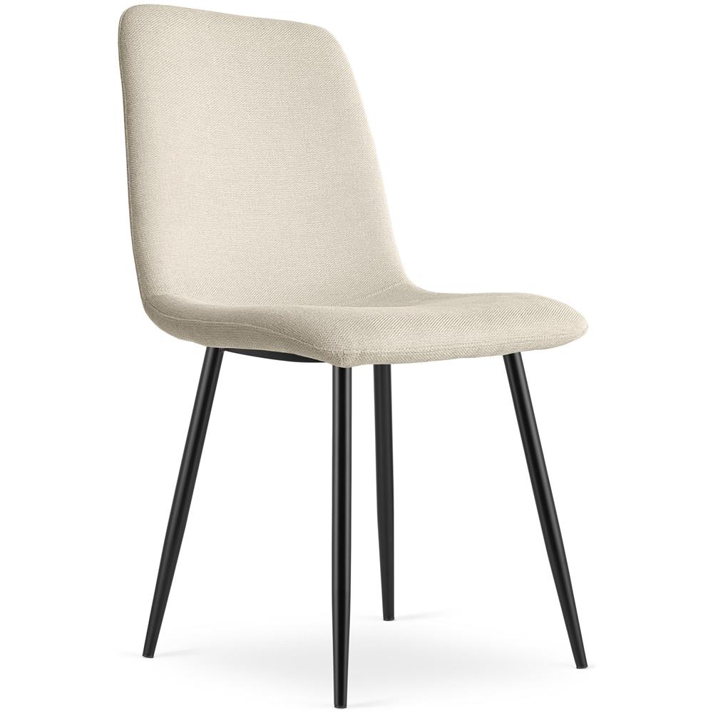 Sedia imbottita per soggiorno RIFT - Gambe beige /nere x 3 - Foto 2