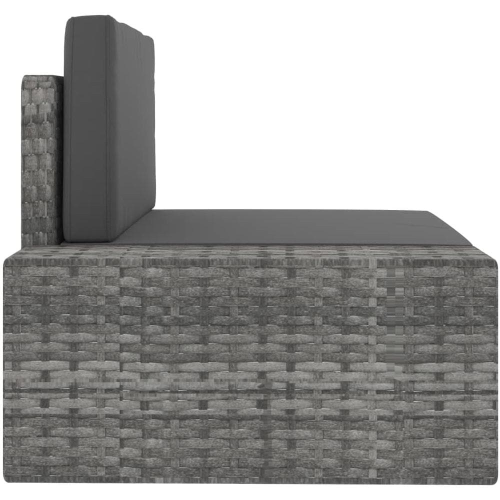 Set Divani Da Giardino 9 Pz In Polyrattan Grigio - Foto 8