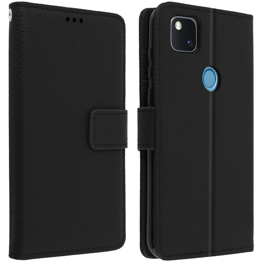 Custodia Google Pixel 4a Portafoglio Supporto Video Soft Touch Nero - Foto 1