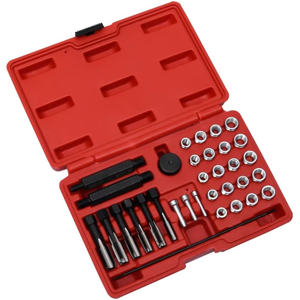 Kit Riparazione Filetto Candela Incandescenza 33 Pz M8 M10 M12 - Foto 1