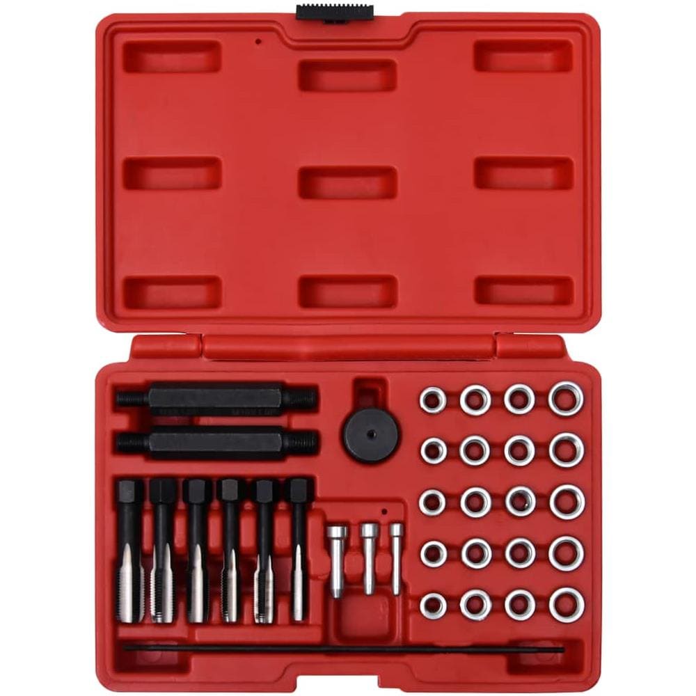 Kit Riparazione Filetto Candela Incandescenza 33 Pz M8 M10 M12 - Foto 2
