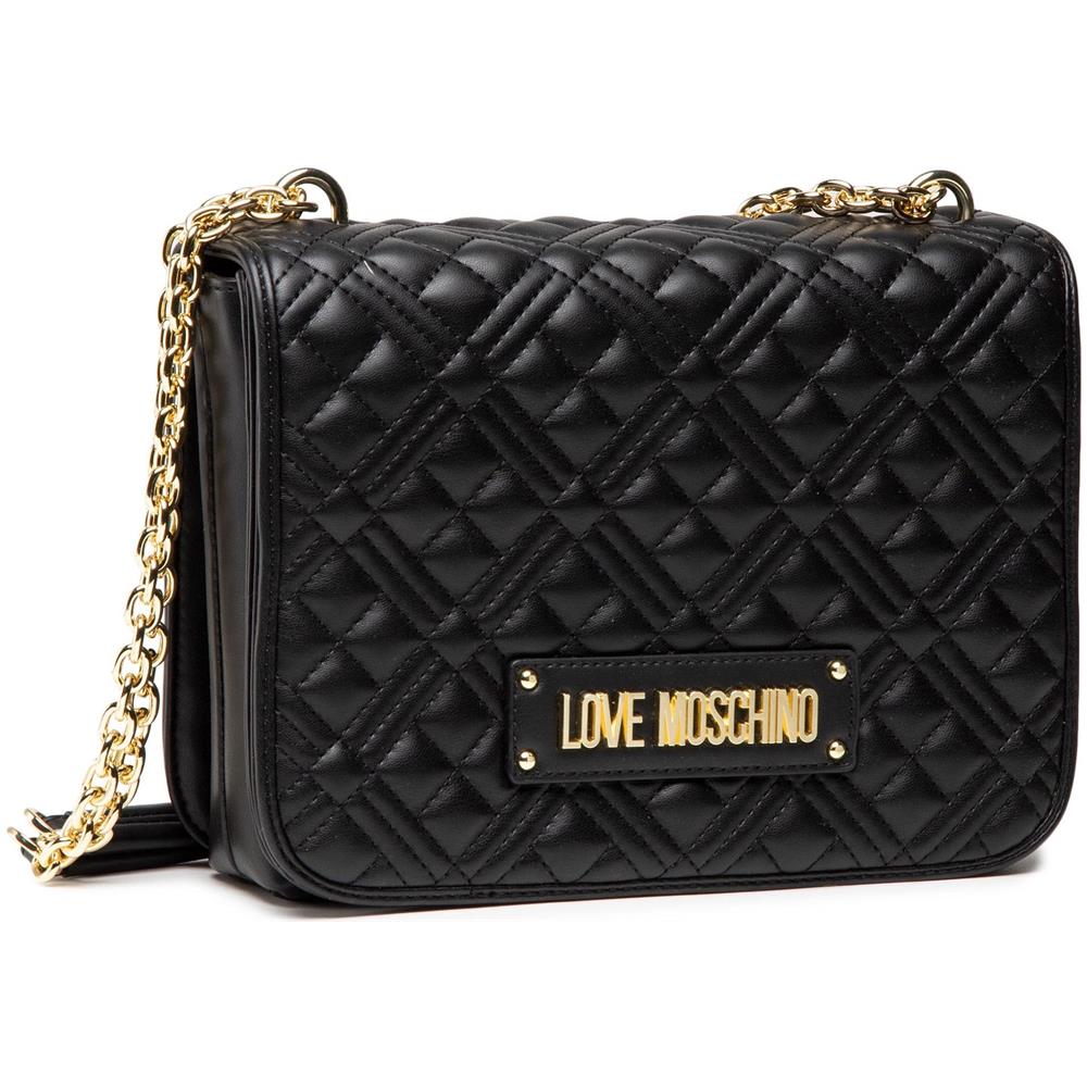 Borsa Donna Love Moschino A Spalla / Tracolla In Ecopelle Trapuntata Nero B22mo02 Jc4000 Media - Foto 1