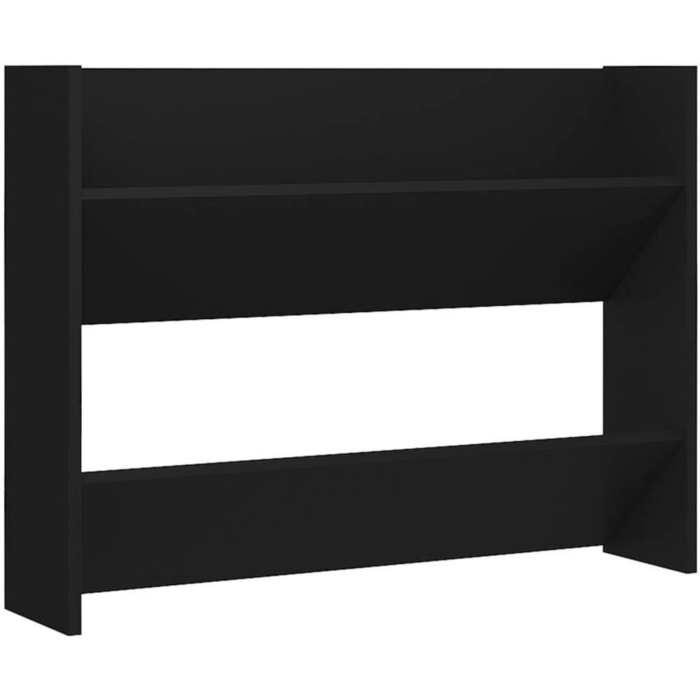 Scarpiera a Muro Nera 80x18x60 cm in Legno Multistrato - Foto 1