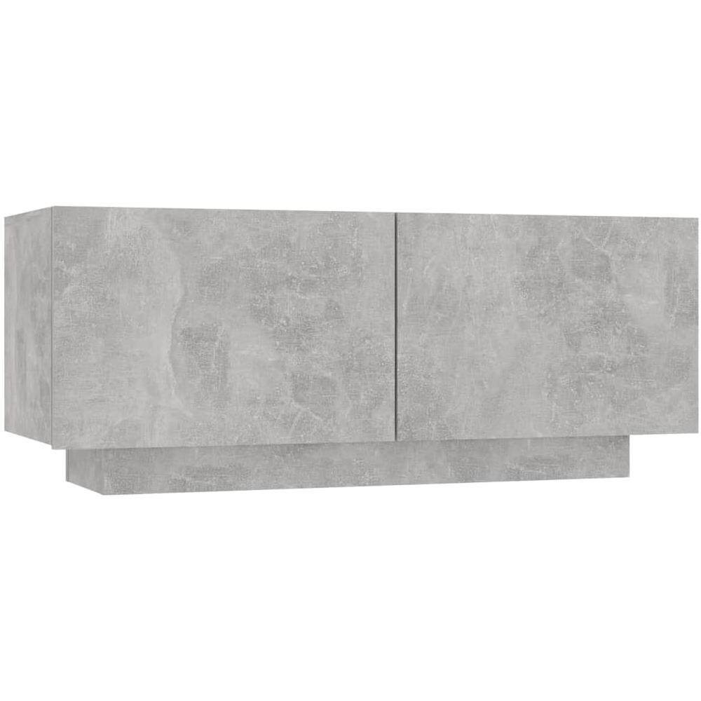Comodino Grigio Cemento 100x35x40 cm in Legno Multistrato - Foto 2