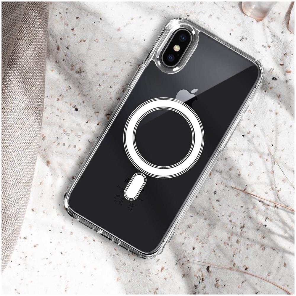 Cover Magsafe Iphone X / Xs Bi-materiale Angoli Rinforzati Trasparente - Foto 2