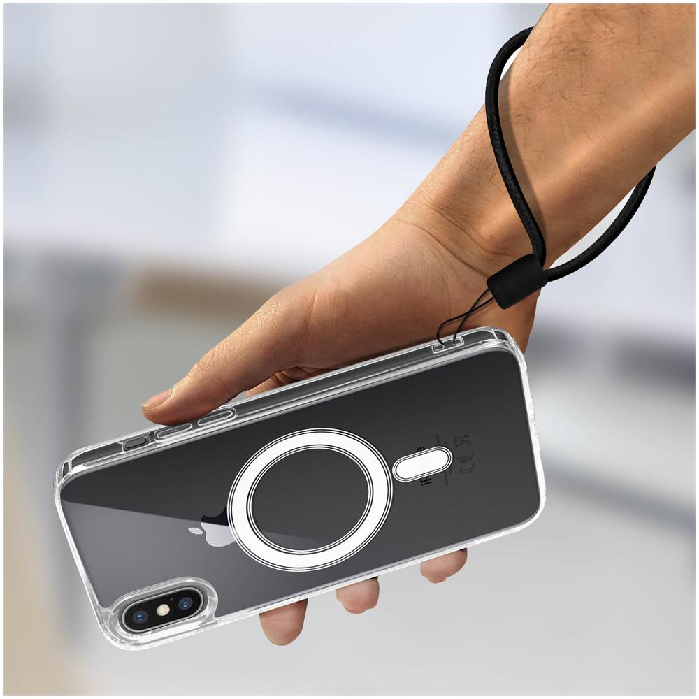 Cover Magsafe Iphone X / Xs Bi-materiale Angoli Rinforzati Trasparente - Foto 5
