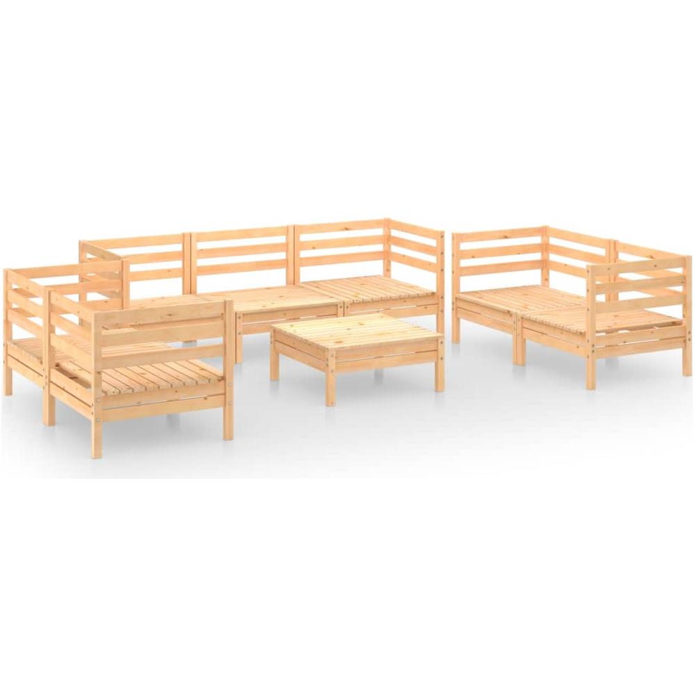 Set Divani Da Giardino 8 Pz In Legno Massello Di Pino - Foto 2