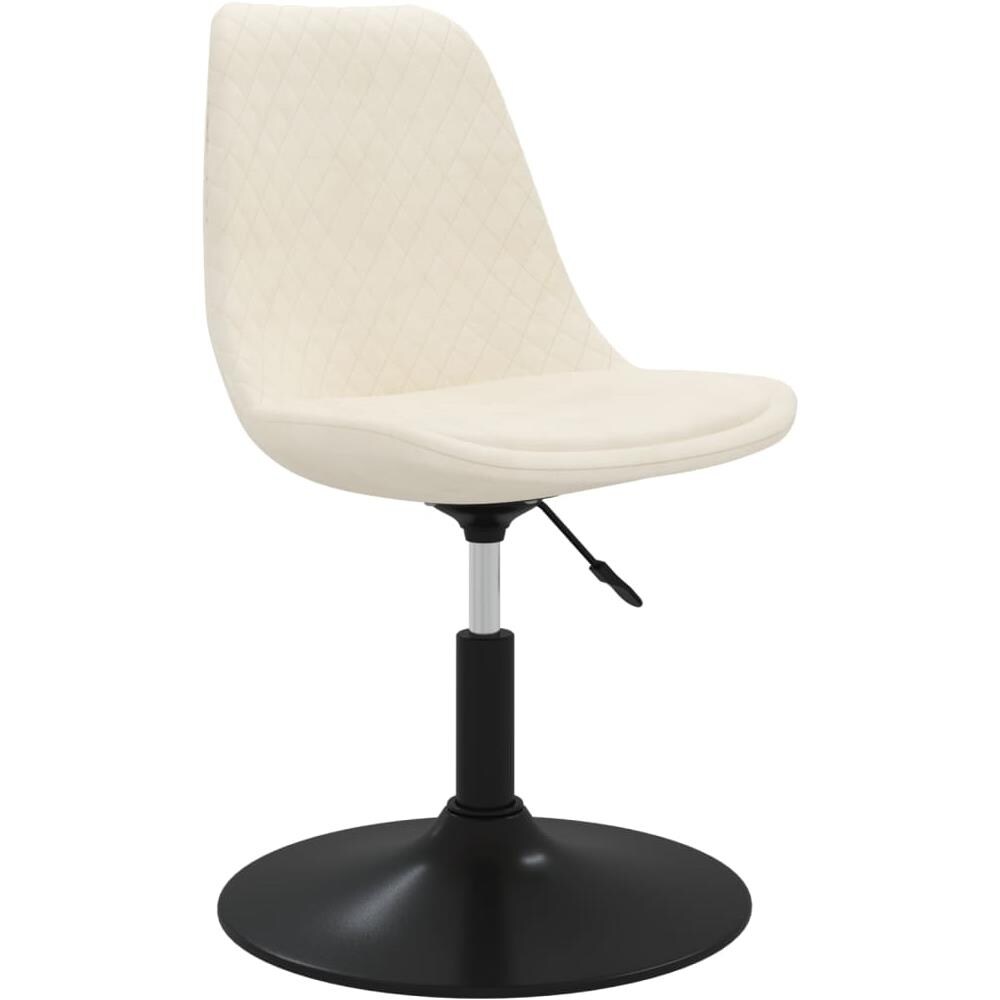 Sedie Da Pranzo Girevoli 4 Pz Crema In Velluto - Foto 3