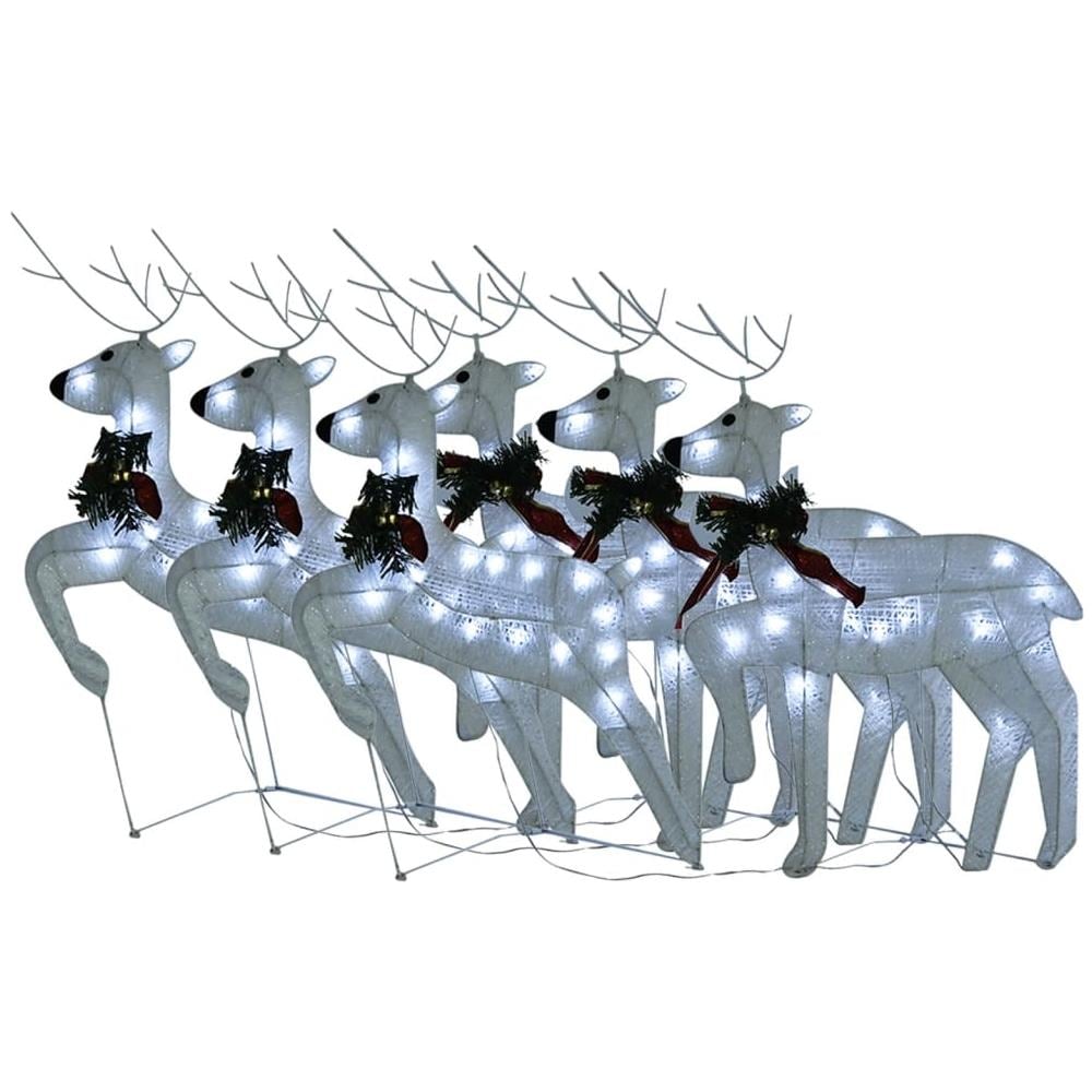 Renne Di Natale 6 Pz Bianche 120 Led - Foto 2