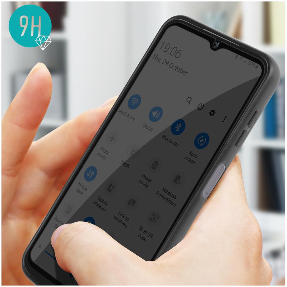 Cover Silicone Per Samsung A14 5g E 4g Nera + Vetro Temperato 9h Trasparente - Foto 5