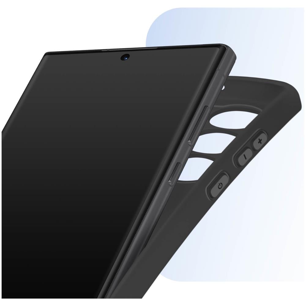 Cover Per Samsung S23 Ultra Silicone Opaco Soft-touch Space Nera - Foto 5