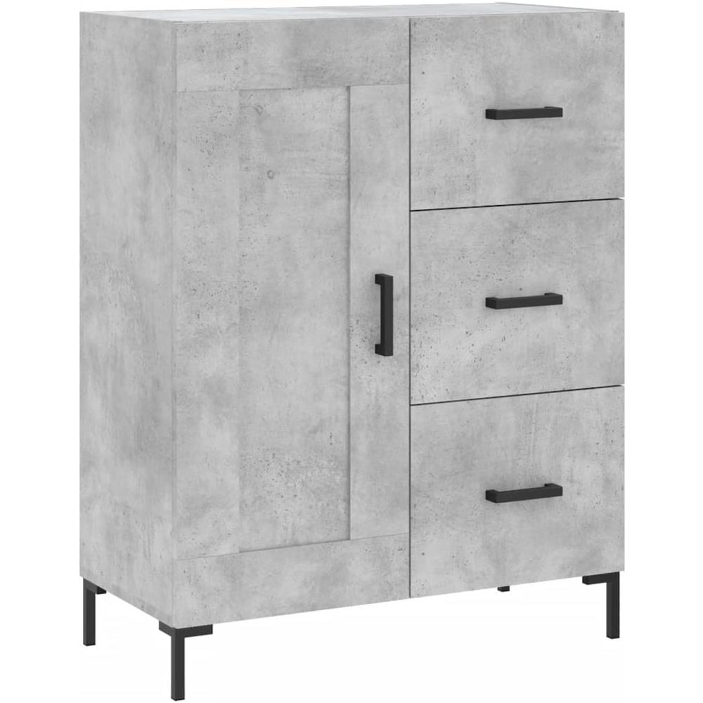 Credenza Grigio Cemento 69,5x34x90 Cm In Legno Multistrato - Foto 2