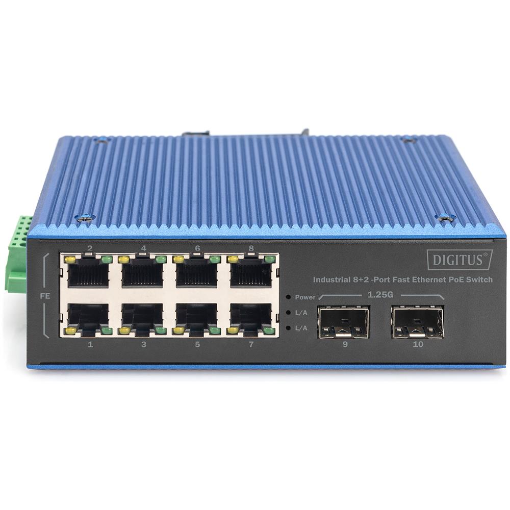 Switch Fast Ethernet PoE industriale a 8+2 porte - Foto 2
