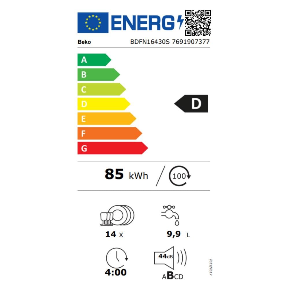 Lavastoviglie BDFN16430S Capacità 14 Coperti Classe D Colore Argento - Foto 2