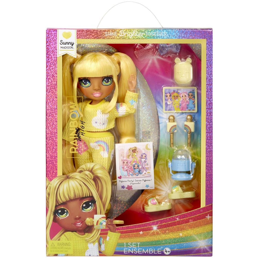 Rainbow High Junior High PJ Party Fashion Doll- Sunny (Yellow) - Foto 1