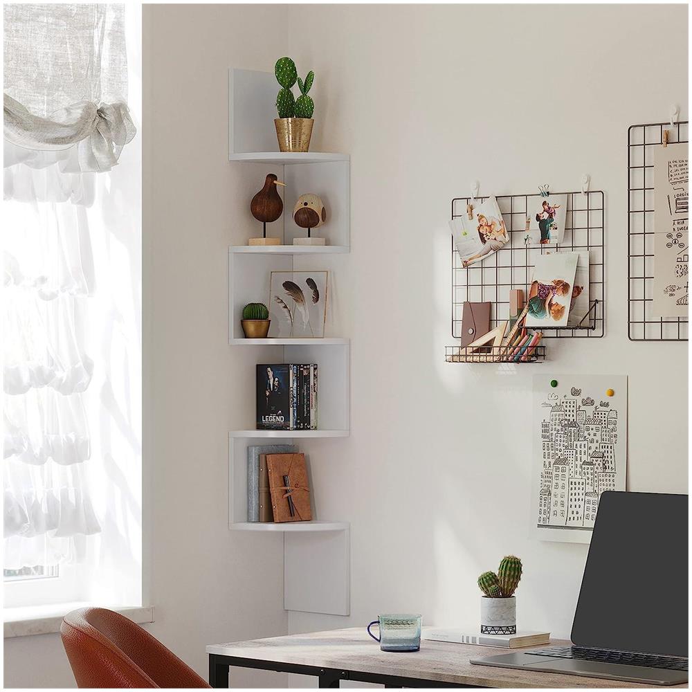 Mensola angolare VALORA - Contenitore moderno in melamina bianca LBC72WT - Foto 2