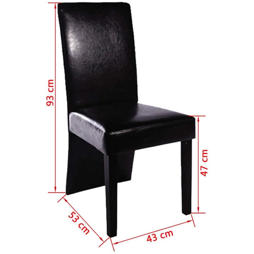 Set 4 Sedie Sala Da Pranzo Nere - Foto 3