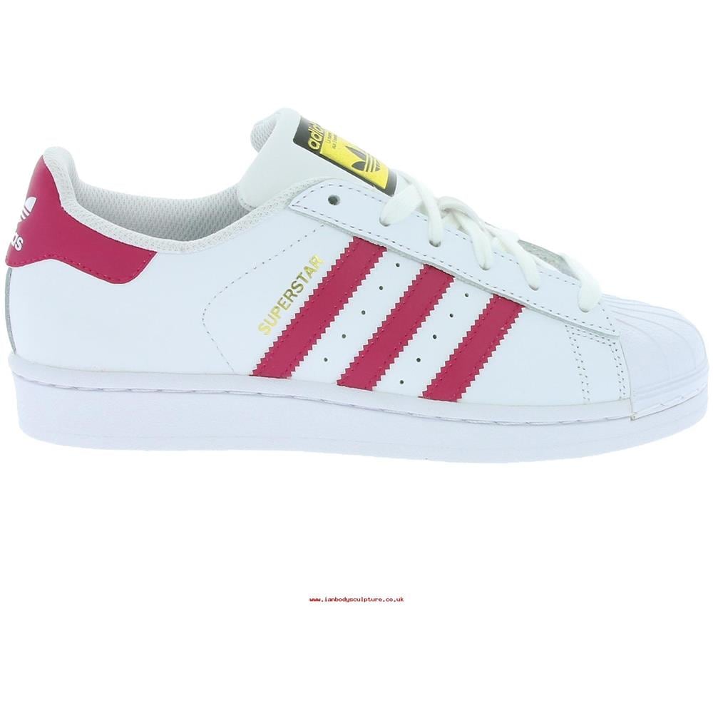 Superstar Foundation J Scarpe Sportive Donna Bianche Pelle Lacci B23644 37,5 - Foto 8