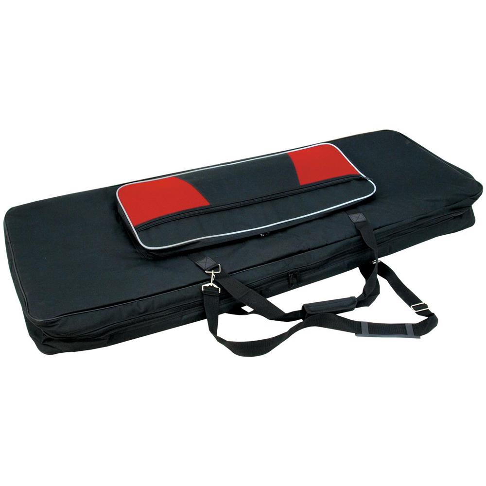 Borsa Per Tastiera, Taglia L, Nera Con Tasca Laterale Rossa, Nylon, - Foto 1