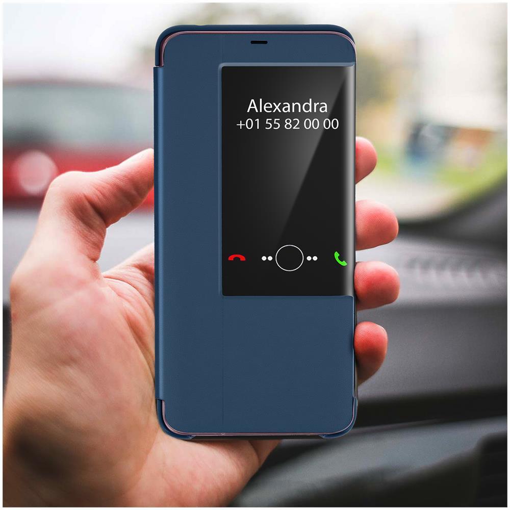 Custodia Huawei Mate 20 Sportellino Finestra Traslucida - Blu - Foto 2
