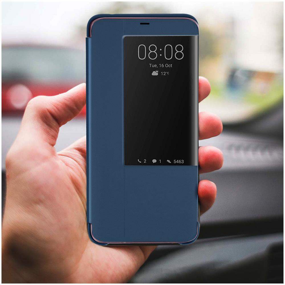 Custodia Huawei Mate 20 Sportellino Finestra Traslucida - Blu - Foto 6