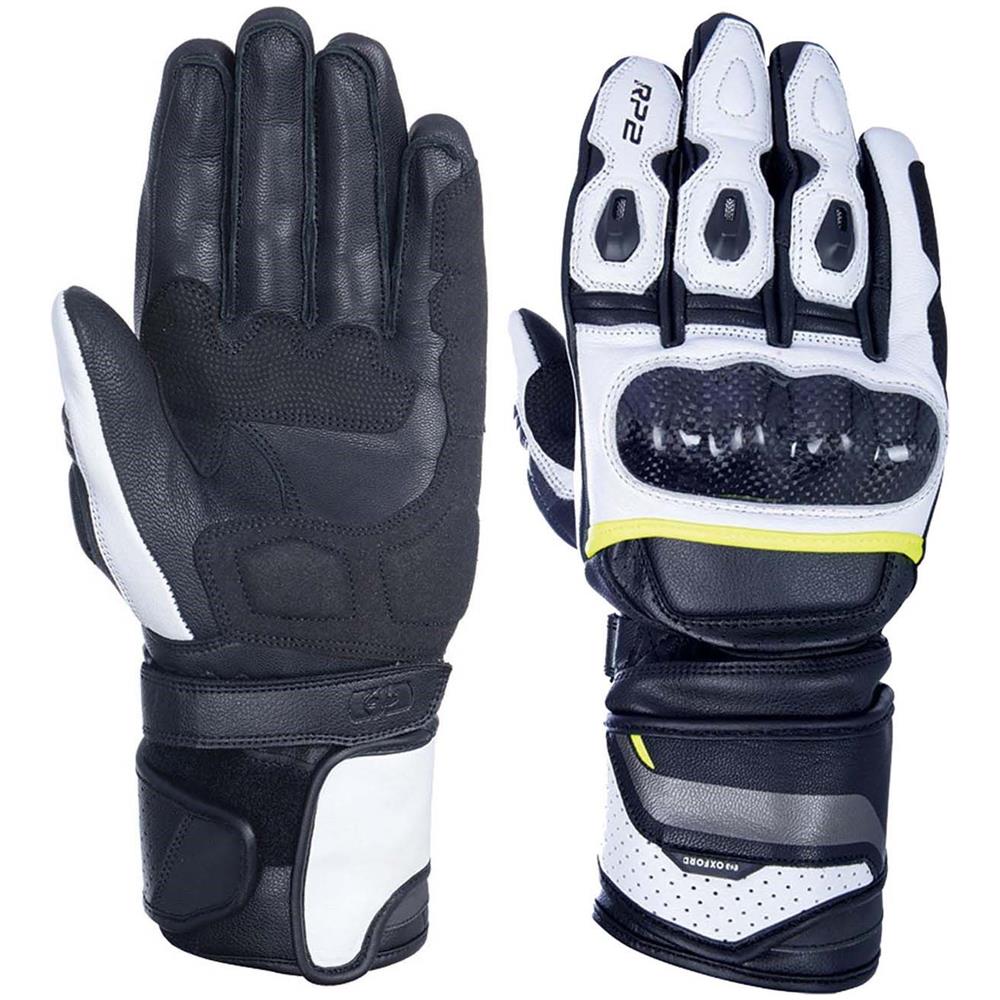 Guanti Moto In Pelle Rp-2 2.0 Long Sports Nero Bianco Fluorescent (xl, Bianco) - Foto 2